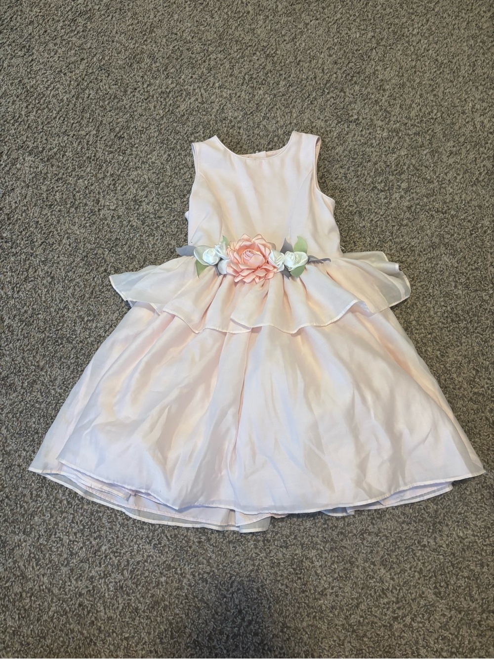 Pippa & Julie Pink Floral Tulle Layered Dress